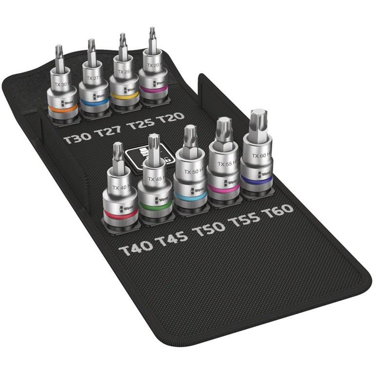 Wera Wera Zyklop 1/2″ drive Torx socket bit set holding function