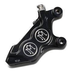 Performance Machine PM, 4-p 08-up 125x4b caliper. Bolt-on, right front. Black CC