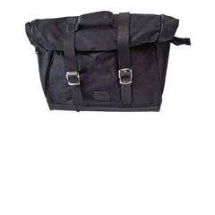 Longride Longride, click-on Old Chopper saddlebag waxed cotton. Black