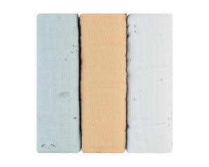 Σετ πάνα αγκαλιάς μουσελίνας 3 τεμ. 75x75 εκ. Sleepy Sheep - Kikka Boo