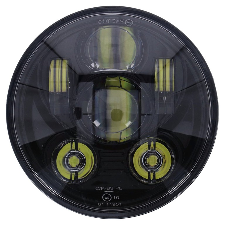 MCS Bright, 5-3/4″ LED headlamp unit. Black