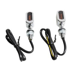 MCS Fastline, LED turn signal set. Chrome, smoke lens