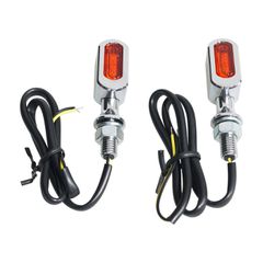 MCS Fastline, LED 3-1 taillight/turn signals. Chrome/amber lens