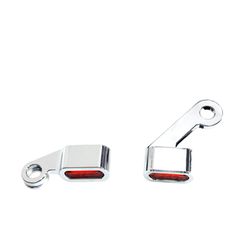 MCS Fastline, below bar LED turn signal set. Chrome, amber lens