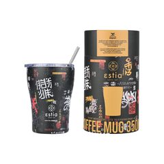 Ανοξείδωτο Θερμός - Κούπα Coffee Mug Με Καλαμάκι 350ml Save the Aegean Tokyo Underground Estia