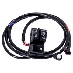 MCS Handlebar switch & wiring kit, brake side. Black