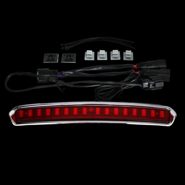 Custom Dynamics Custom Dynamics, Tour-Pak® lid light. Chrome, red lens