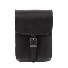 Ledrie Ledrie, full leather sissy bar bag. Black