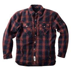West Coast Choppers WCC Austin Kevlar riding shirt red/black