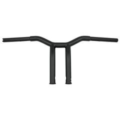 Burly Burly, Dominator raked 1-1/4″ T-bar 10″ rise. Matte black