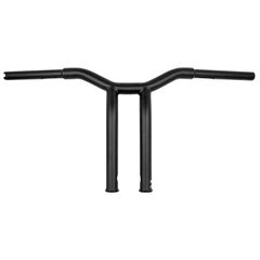 Burly Burly, Dominator raked 1-1/4″ T-bar 12″ rise. Matte black