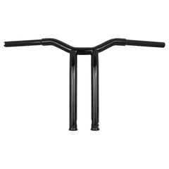 Burly Burly, Dominator raked 1-1/4″ T-bar 14″ rise. Gloss black