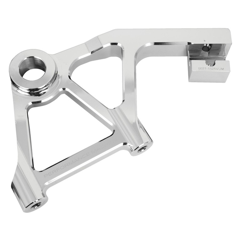 Performance Machine PM, rear radial caliper bracket assembly 300mm. Chrome