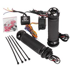 Performance Machine PM, Apex heated grips. Black contrast cut