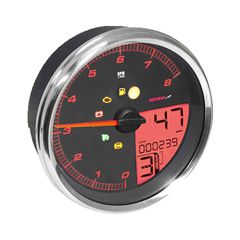 Koso KOSO, HD-05 speedometer / tachometer. Chrome bezel