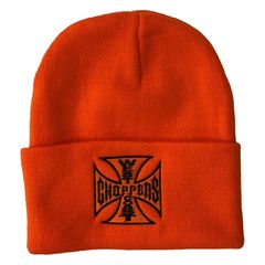 West Coast Choppers WCC OG roll-up beanie dark orange