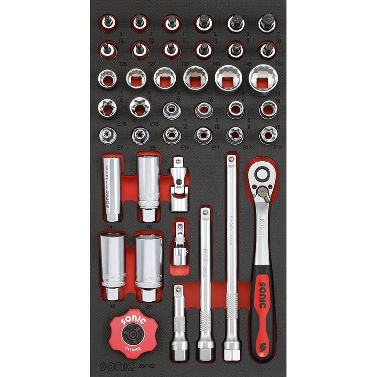 Sonic Sonic, 3/8″ drive socket set. 41-piece. US / SAE sizes