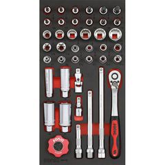 Sonic Sonic, 3/8″ drive socket set. 41-piece. US / SAE sizes