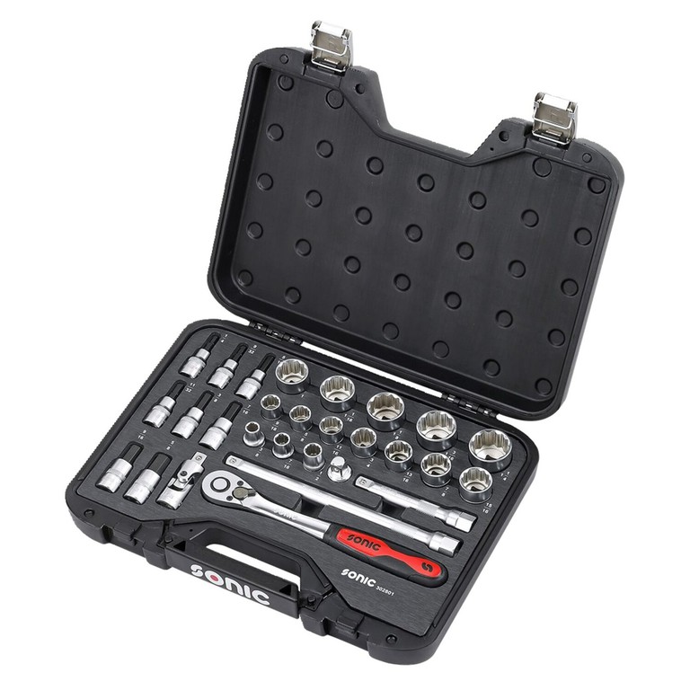 Sonic Sonic, combination socket set 1/2”, 28-piece. US/SAE sizes