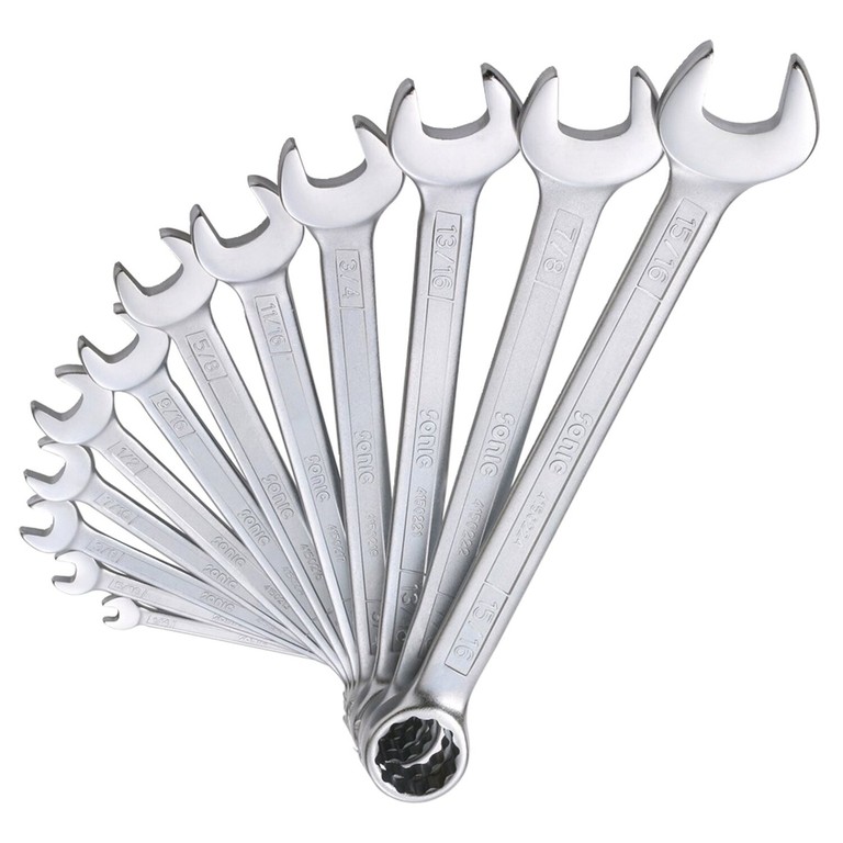 Sonic Sonic, open/box end wrench set. 12-piece. US/SAE