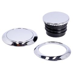 MCS Pop-up gas cap, left & right set. Chrome