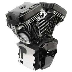 S S, 4-1/8″ bore 124″ long block TC engine. All black