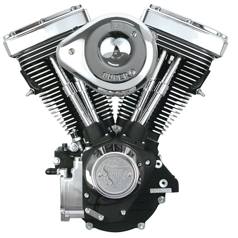 S S, V80″ engine assembled. Black