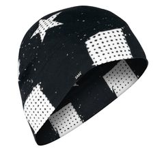 Zan Headgear ZANheadgear helmet beanie sportflex black & white flag