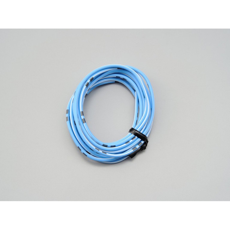 MCS Electrical wire. 2 meter 0.75sq. Light blue/white