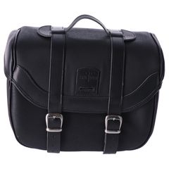 Longride Longride, click-on Retro saddlebag waxed cotton. Black