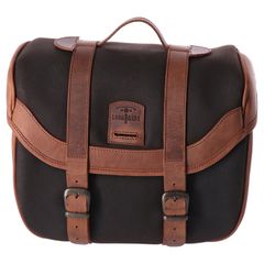 Longride Longride, click-on Retro saddlebag waxed cotton. Khaki