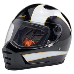 Biltwell Biltwell Lane Splitter helmet white flames