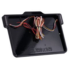 Danish Motorcycle Parts DMP, 3-1 license plate frame 3.0 NL BE. Gloss black
