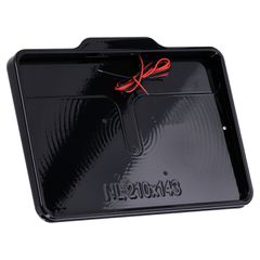 Danish Motorcycle Parts DMP, license plate frame with light 5.0 NL BE. Gloss black