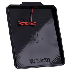 Danish Motorcycle Parts DMP, license plate frame with light 5.0 DE. Gloss black