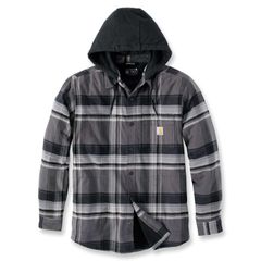 Carhartt Carhartt Flannel lined hooded shirt black