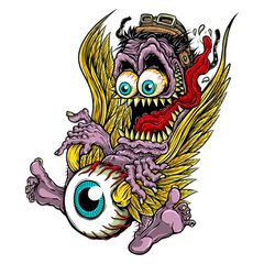 Lethal Threat Lethal Threat Monster Flying Eyeball sticker