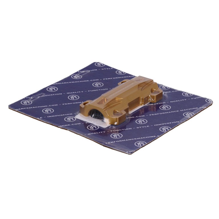 Performance Machine PM, Phatbar & riser gauge relocation adapter. Gold Ops