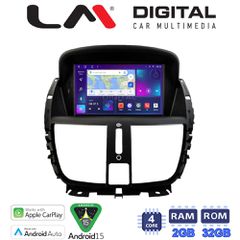 LM Digital - LM V4207 GPS Οθόνη OEM Multimedia Αυτοκινήτου για Peugeot 207 2007 > 2013 (CarPlay/AndroidAuto/BT/GPS/WIFI/GPRS)