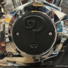 Indian Larry Motorcycles Indian Larry, ‘Question Mark’ 2-hole point cover. Black