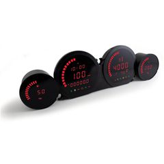 Koso KOSO, HD-03 4-piece gauge kit. Red display