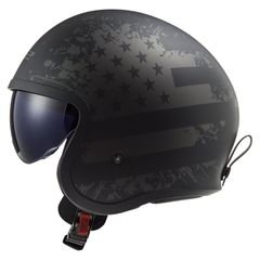 LS2 LS2 Spitfire II black Flag helmet matt black