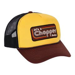 13 and a half company 13 1/2 Chopper baby trucker cap brown/yellow