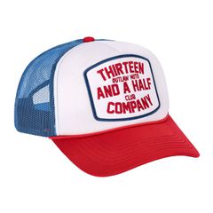 13 and a half company 13 1/2 Outlaw Club trucker cap blue/red