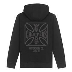 West Coast Choppers WCC ATX Cross zip hoodie black/gray