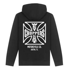 West Coast Choppers WCC ATX Cross hoodie black/white