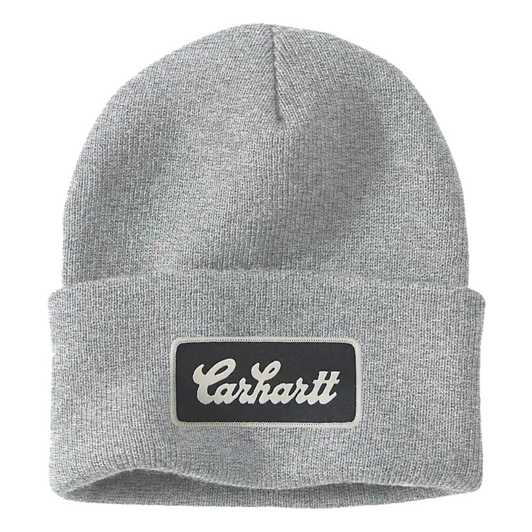 Carhartt Carhartt Script Patch beanie heather grey