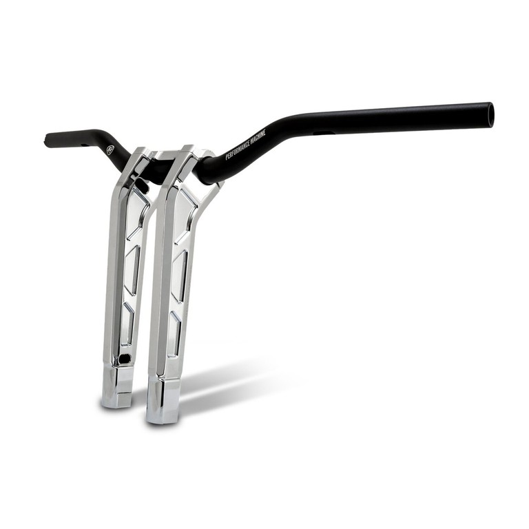 Performance Machine PM, 1-1/4″ Phatbar & 14.5″ riser kit. Chrome