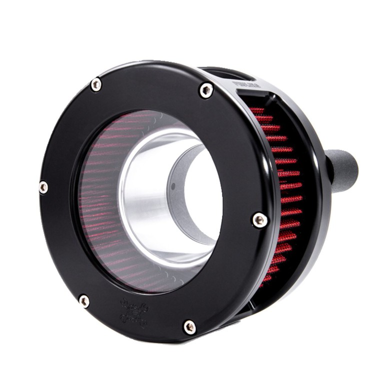 Feuling Feuling, BA air cleaner. Black. Red filter. Clear cover