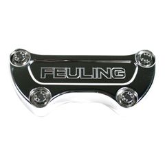 Feuling Feuling, handlebar top clamp. Feuling Logo. Polished